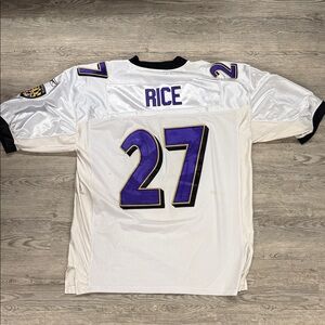 Reebok White and Purple Men's Jersey